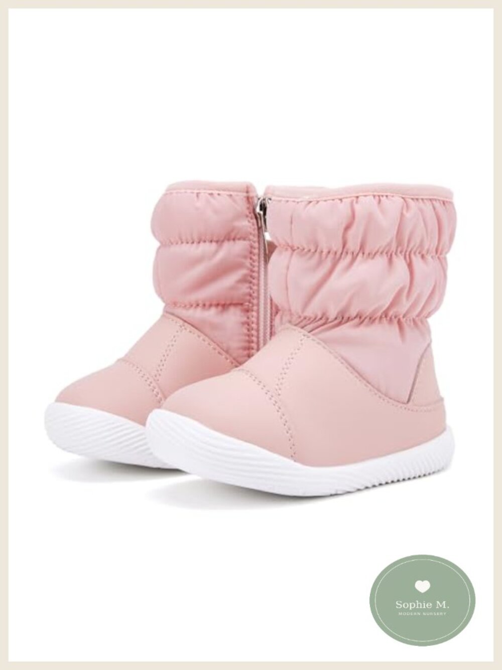 Baby Snow Boots Waterproof Faux Fur Lined Zipper Winter Booties